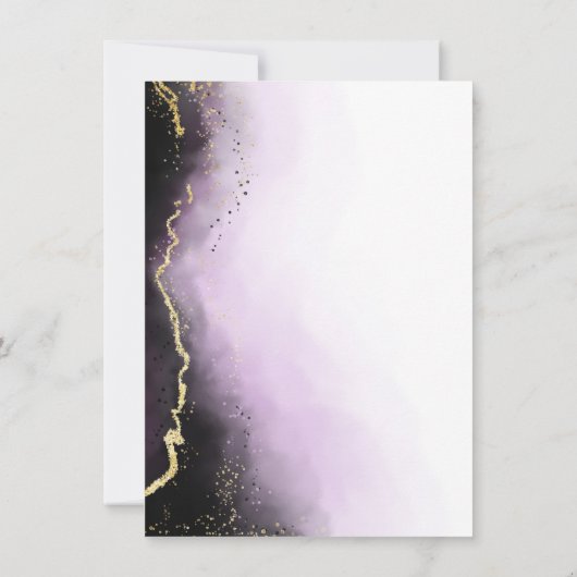 Ethereal Mist Ombre Amethyst Lila Brautparty Einladung (Rückseite)