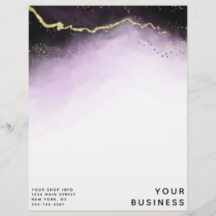 Ethereal Mist Ombre Amethyst Lila Custom Shop Briefbogen