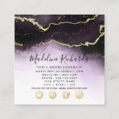 Ethereal Mist Ombre Amethyst Lila Wasserfarbe Quadratische Visitenkarte (Rückseite)