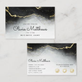 Ethereal Mist Ombre Black Watercolor Moody Modern Visitenkarte (Vorne/Hinten)