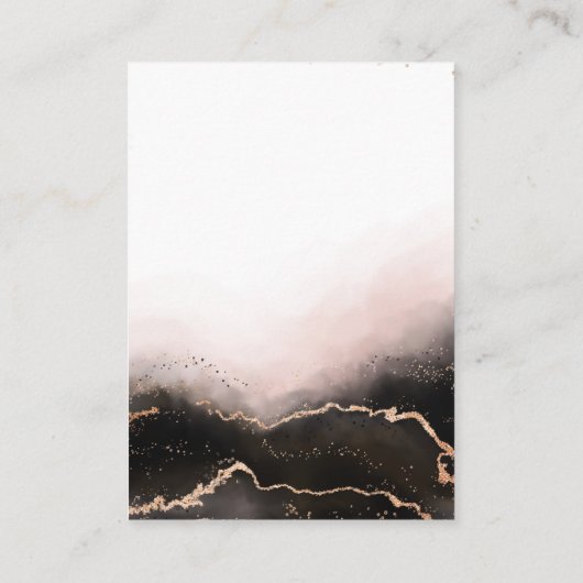 Ethereal Mist Ombre Blush Pink Hochzeit Details Begleitkarte (Rückseite)