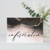 Ethereal Mist Ombre Blush Pink Hochzeitsinformatio Begleitkarte (Stehend Vorderseite)