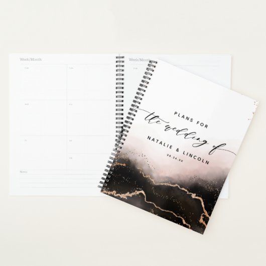 Ethereal Mist Ombre Blush Pink Moody Wedding Planer (Anzeige)