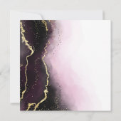 Ethereal Mist Ombre Burgundy Luxury Square Wedding Einladung (Rückseite)