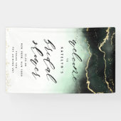 Ethereal Mist Ombre Emerald Brautparty Willkommen Banner (Horizontal)