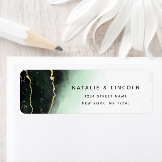 Ethereal Mist Ombre Emerald Green Rücksendeadresse (Insitu)