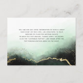 Ethereal Mist Ombre Emerald Wedding Informationen Begleitkarte (Rückseite)