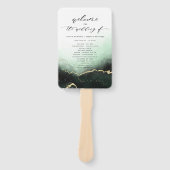 Ethereal Mist Ombre Green Wedding Zeremony Program Fächer (Vorderseite)