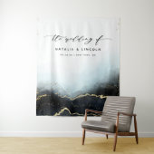 Ethereal Mist Ombre Navy Blue Foto Stand Hintergru Wandteppich (Beispiel)