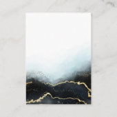 Ethereal Mist Ombre Navy Blue Mood Wedding Details Begleitkarte (Rückseite)