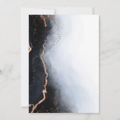 Ethereal Mist Ombre Navy Blue Moody Birthday Party Einladung (Rückseite)