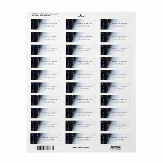 Ethereal Mist Ombre Navy Blue Moody Rücksendeadres (Vorne)