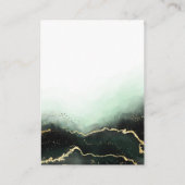 Ethereal Mist Ombre Smarald Green Wedding Details Begleitkarte (Rückseite)