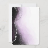 Ethereal Mist Ombre Ultra Violet Silver Wedding Einladung (Rückseite)