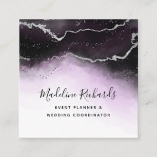 Ethereal Mist Ombre Ultra Violet Wasserfarbe Auror Quadratische Visitenkarte