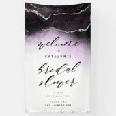 Ethereal Mist Ombre Violet Brautparty Willkommen Banner (Vertikal)