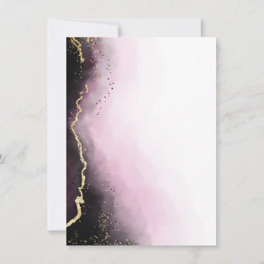 Ethereal Mist Ombre Wein Burgund Brautparty Einladung (Rückseite)