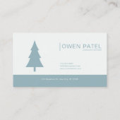 Ethereal Misty Forest Lake White Floral Gold Frame Visitenkarte (Rückseite)