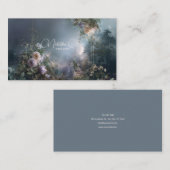 Ethereal Misty Forest Rose Floral Gold Frame Visitenkarte (Vorne/Hinten)