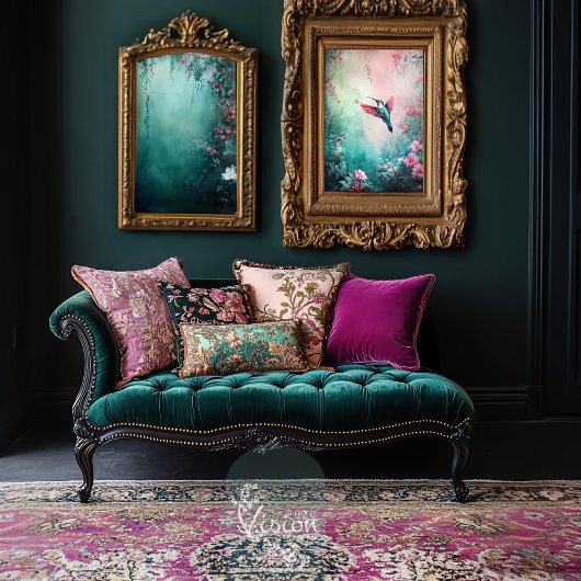 Ethereal Misty Hanging Floral Garden Seidenpapier