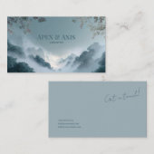 Ethereal Misty Mountain Forest Serene Landscape Visitenkarte (Vorne/Hinten)