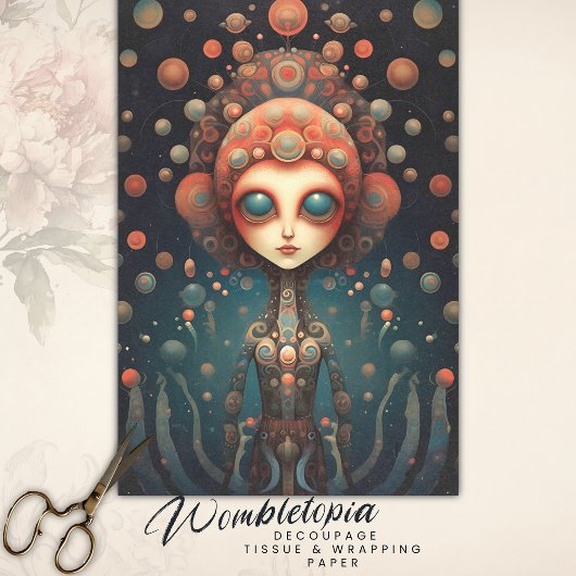 Ethereal Moderne kosmische Oracle Fantasy Decoupag Seidenpapier