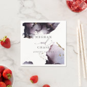 Ethereal Moderner Dusty Pflaume Abstrakt Napkins Serviette (Beispiel)