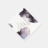 Ethereal Moderner Dusty Pflaume Abstrakt Napkins Serviette (Ecke)