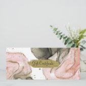 Ethereal Moody Pink Black Gold Geschenkgutschein Einladung (Stehend Vorderseite)