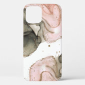 Ethereal Moody Pink Black Gold Inky Fantasy Glam Case-Mate iPhone Hülle (Rückseite)