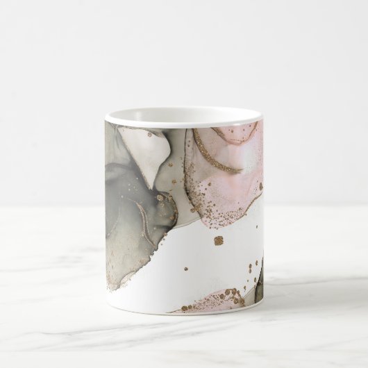 Ethereal Moody Pink Black Gold Inky Fantasy Glam Kaffeetasse (Mittel)