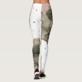 Ethereal Moody Pink Black Gold Inky Fantasy Glam Leggings (Rückseite)