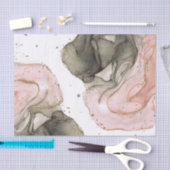 Ethereal Moody Pink Black Gold Inky Fantasy Glam Seidenpapier (Handwerk)