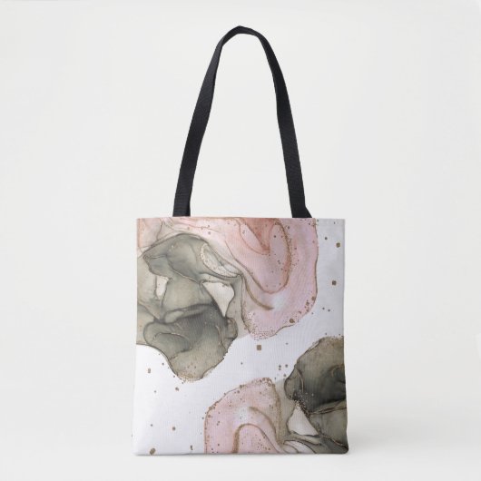 Ethereal Moody Pink Black Gold Inky Fantasy Glam Tasche (Vorderseite)