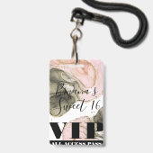 Ethereal Moody Pink Black Gold VIP Party Pass Ausweis (Back with Lanyard)