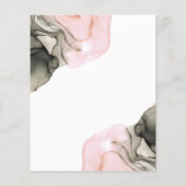 Ethereal Moody Pink Black Inky Save the Date (Rückseite)