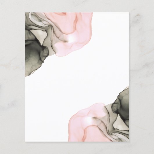 Ethereal Moody Pink Black Inky Save the Date (Rückseite)