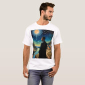 Ethereal Moonlit Reflection Surreal Art T - Shirt (Vorne ganz)