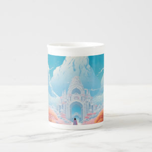 'Ethereal Mountain Palace'-Bone-China-Tasse Porzellantasse