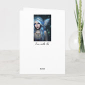 Ethereal Mystical Fairy Girl Blank Karte (Rückseite)