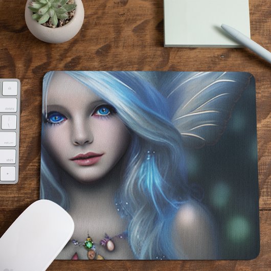 Ethereal Mystical Fairy Girl Mousepad