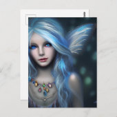 Ethereal Mystical Fairy Girl Postkarte (Vorne/Hinten)
