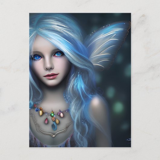 Ethereal Mystical Fairy Girl Postkarte (Vorderseite)
