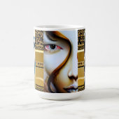 Ethereal Mystical Fantasy Art Black and Gold Kaffeetasse (Mittel)
