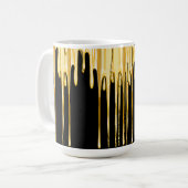 Ethereal Mystical Fantasy Art Black and Gold Kaffeetasse (Vorderseite Links)