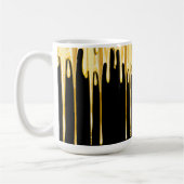 Ethereal Mystical Fantasy Art Black and Gold Kaffeetasse (Links)