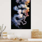Ethereal Mystical Smoke Abstrakt Art Poster (Küche)