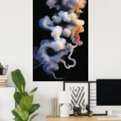 Ethereal Mystical Smoke Abstrakt Art Poster (Heimbüro)