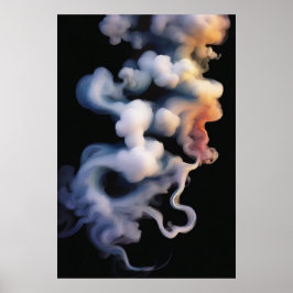 Ethereal Mystical Smoke Abstrakt Art Poster