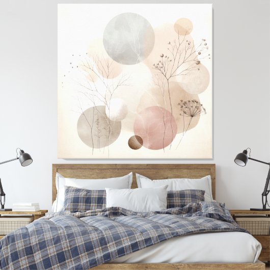 Ethereal Natur: Wabi Sabi Art Leinwanddruck (Insitu (Schlafzimmer))